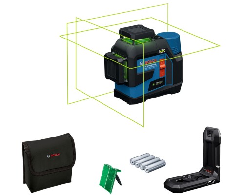 Křížový laser GLL 12V-100-33 CG + LB10 + AA1