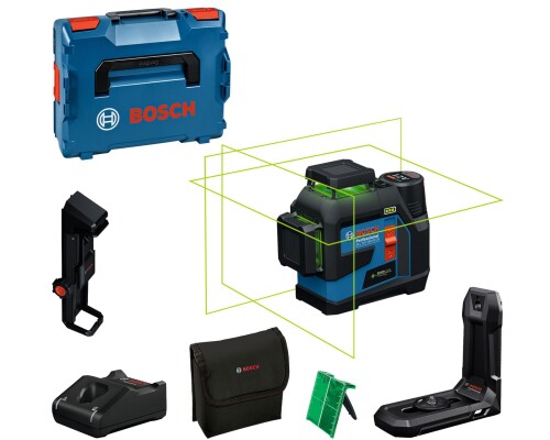 Křížový laser GLL 12V-100-33 CG + LB10 + DK20 + L-Boxx