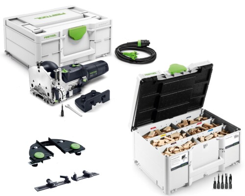 Kolíkovací frézka na spoje Festool Domino DF 500 RQ-Set + kolíky