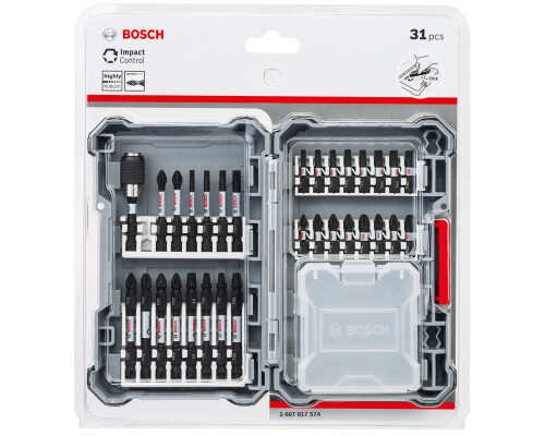 Sada bitů a nástrčných hlavic Impact Control + držák, 31ks Bosch profi2607017574
