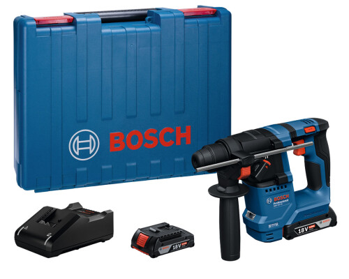 Aku vrtací kladivo Bosch GBH 18V-18, SDS-Plus, 2x2,0Ah, kufr