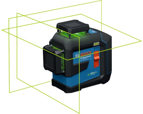 Stavební křížový zelený laser Bosch GLL 80-33 G + LB10, karton