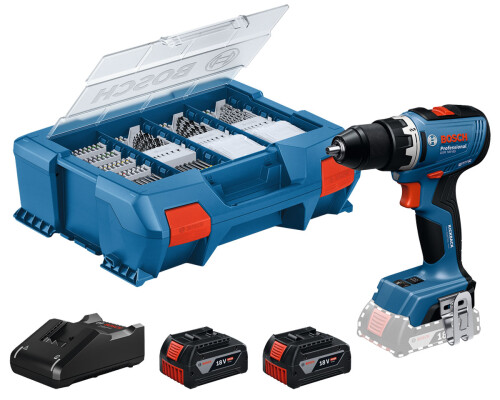 Aku vrtací šroubovák Bosch GSR 18V-65, 2x4,0Ah, L-Boxx s víkem