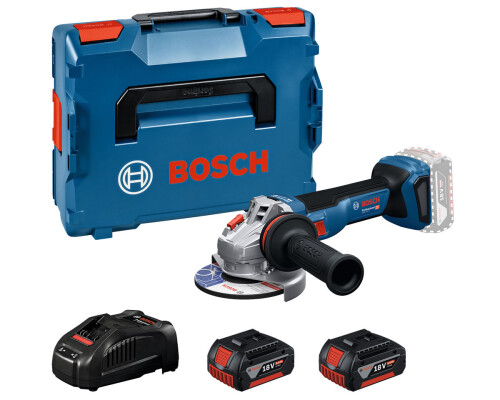 Aku úhlová bruska Bosch GWS 18V-11, 125mm, 2x5,0Ah, L-Boxx