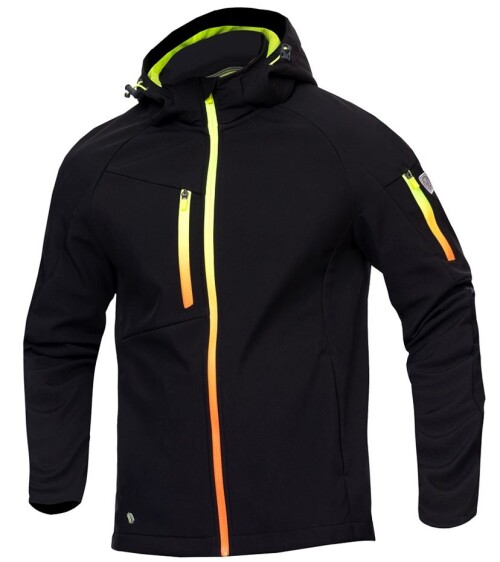 Softshellová bunda ARDON®CREATRON® s membránou, černá-neon