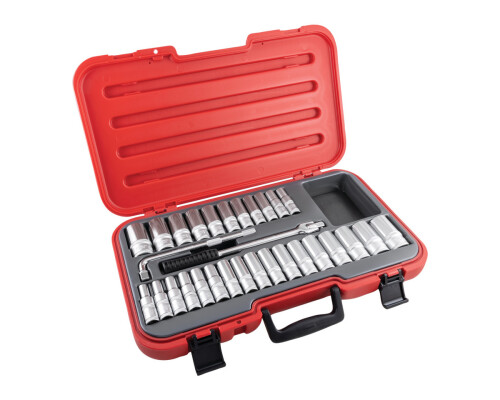 Sada prodloužených hlavic metrické + palcové Inch, 1/2", 30ks