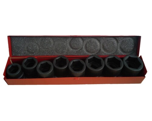 Sada kovaných rázových nástavců, 3/4", 8ks - 24-38mm