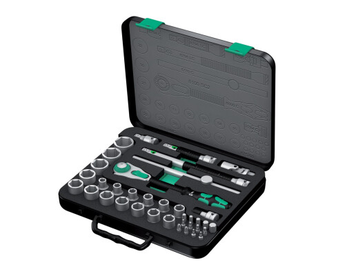 Gola sada nástrčných klíčů Wera Zyklop Metal 8100 SC 2, 1/2", 37ks